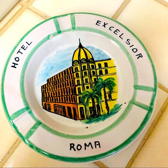 VINTAGE HOTEL EXCELSIOR ROMA ASHTRAY ITALY - Picture 2 of 5